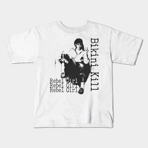 Rebel girl by bikin kill // fanart Kids T-Shirt by psninetynine